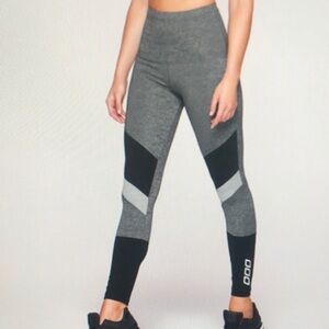 Lorna Jane High Waist Leggings XS Grey Black Charcoal Athleisure WorkoutGym NWOT